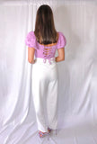 Pearl Belted White Trousers