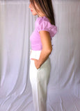 Pearl Belted White Trousers