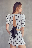 Polka Dot Open Back Set