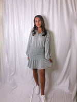 Gotta Go Grey Smocked Dress