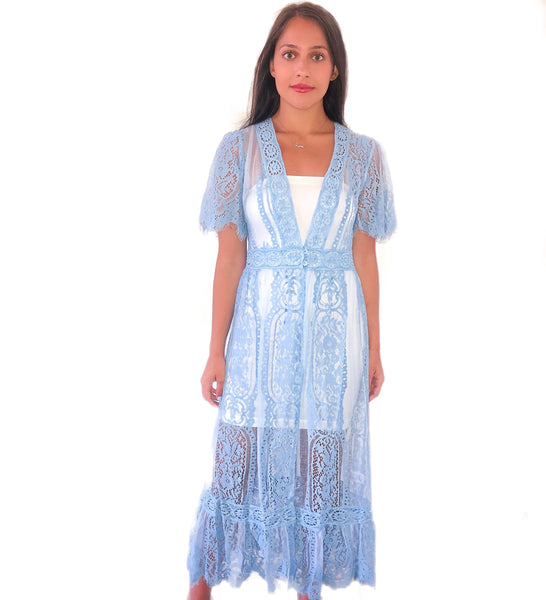 Powder Blue Lace Dress Inside Caroline's Closet Powder Blue Lace Dress Inside Caroline's Closet