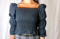 Summertime Smocked Top in Black